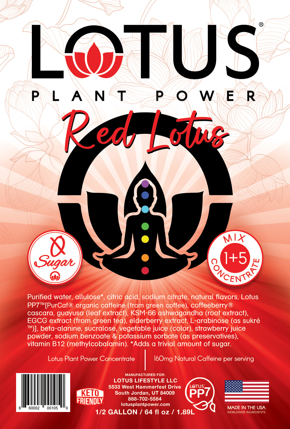 Red Lotus Plant Power Zero Sugar Concentrate