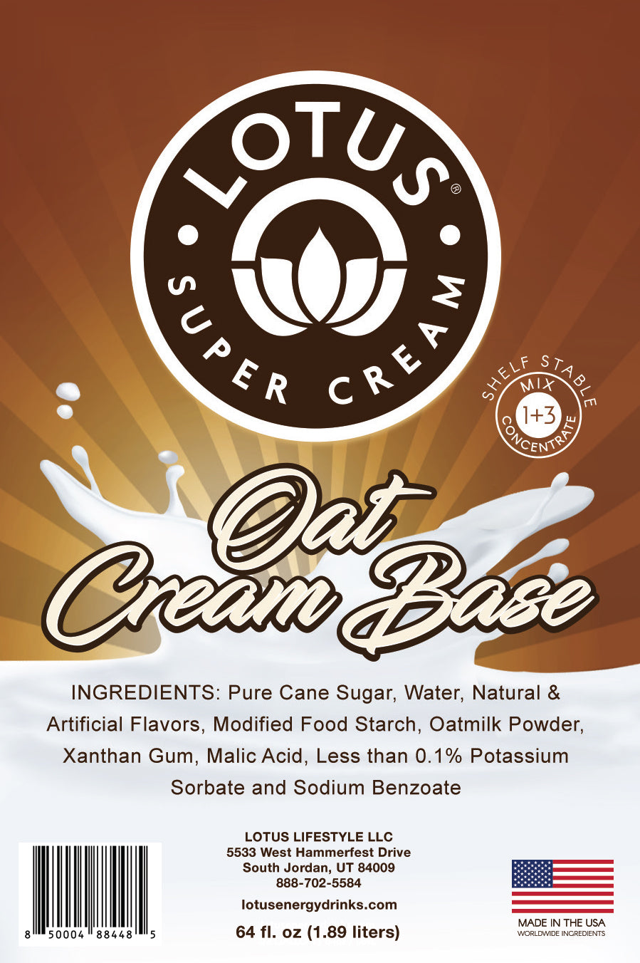 Lotus Oat Cream Base Concentrate - Original Vanilla