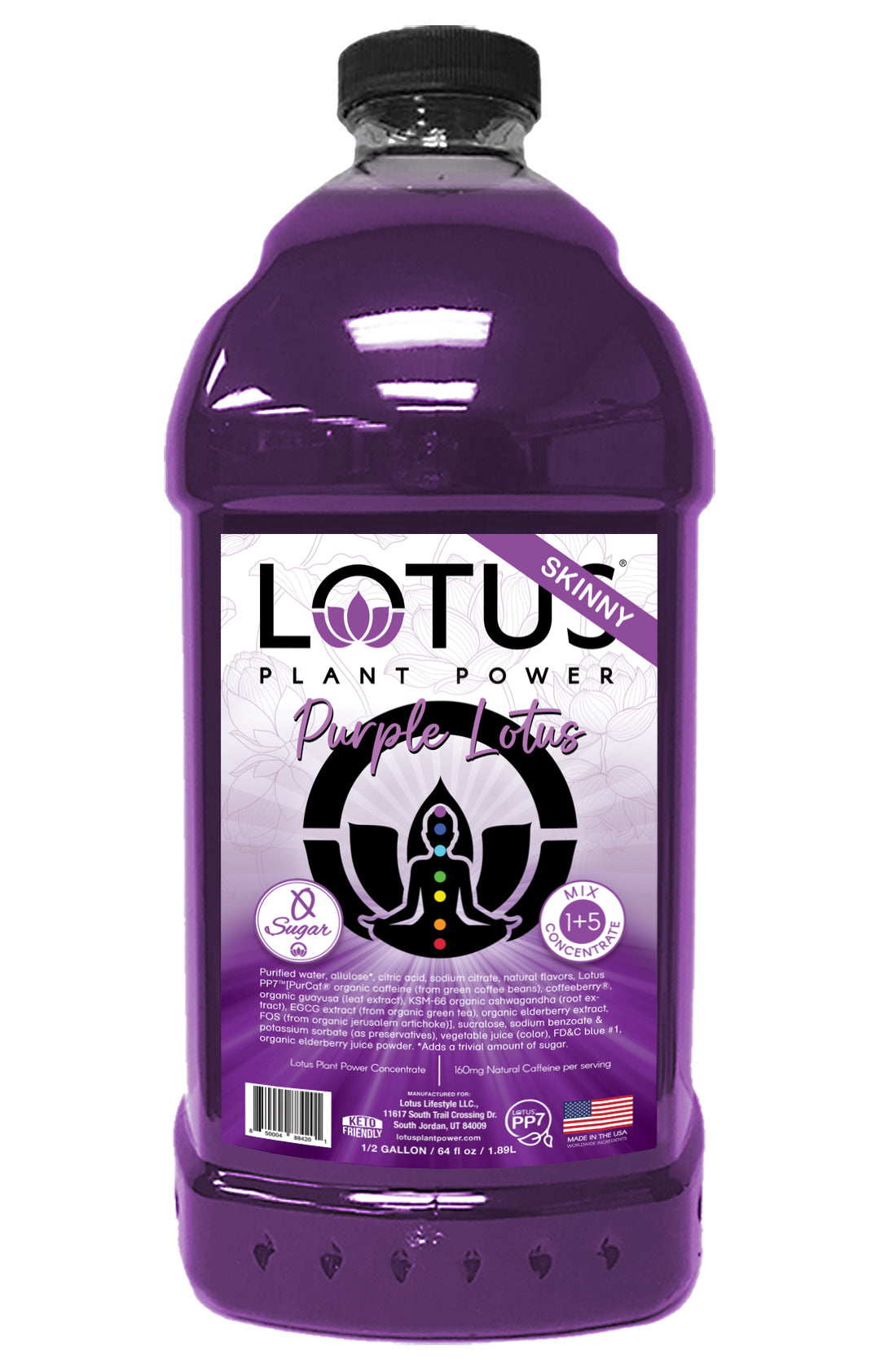 Purple Lotus Plant Power Zero Sugar Concentrate