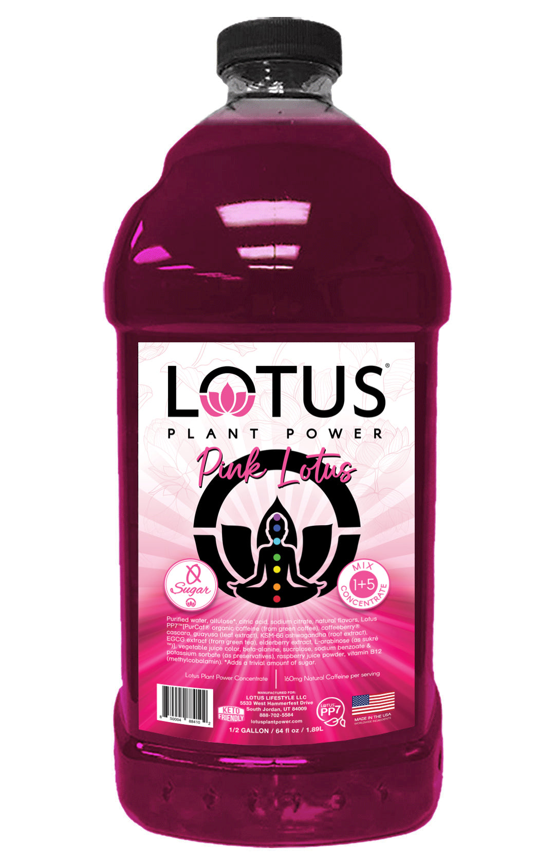 Pink Lotus Plant Power Zero Sugar Concentrate