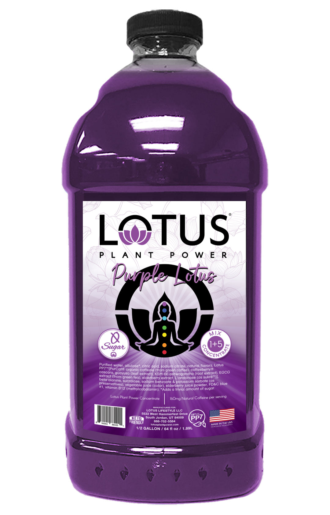 Purple Lotus Plant Power Zero Sugar Concentrate