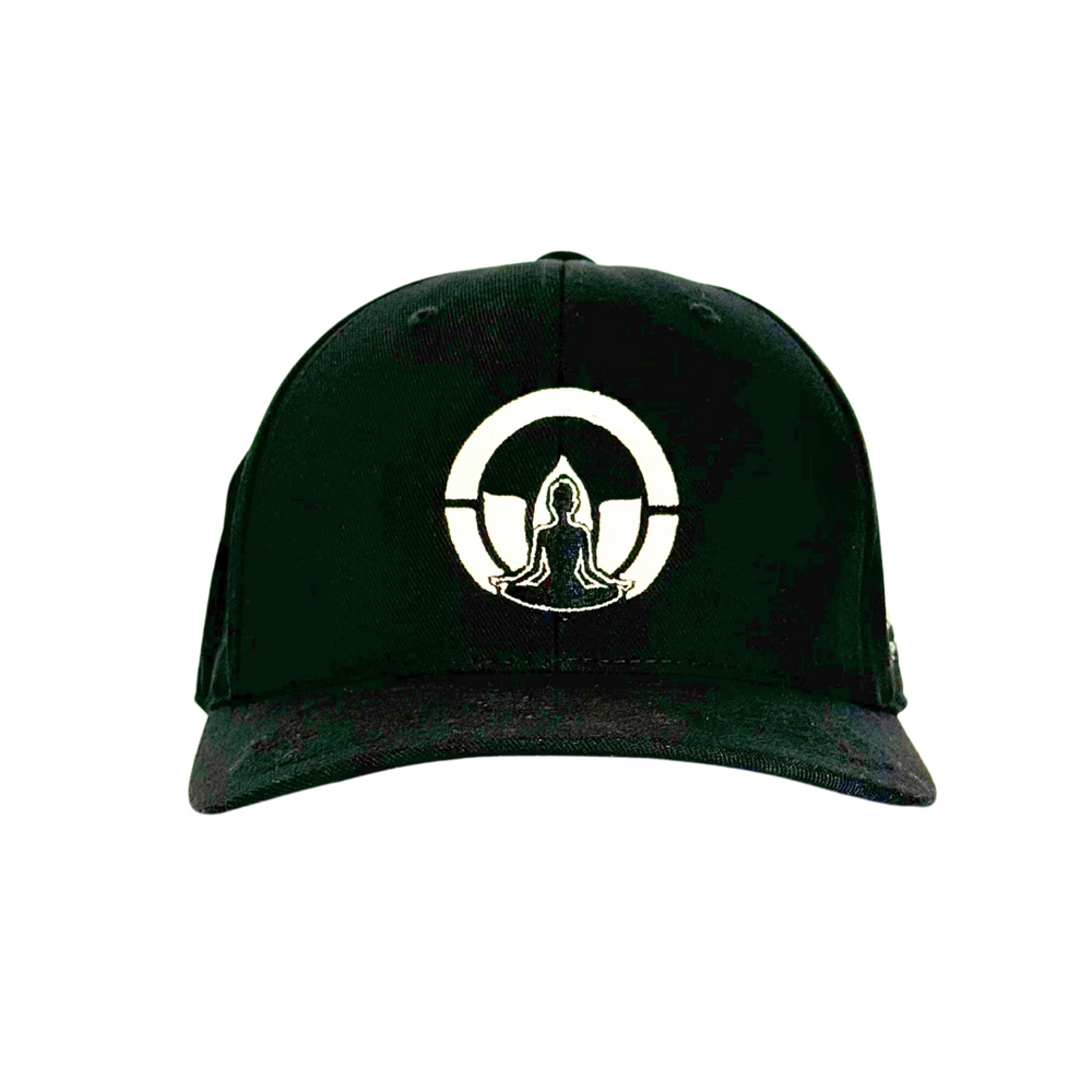 Lotus Plant Power Yoga Logo 6-Panel Hats