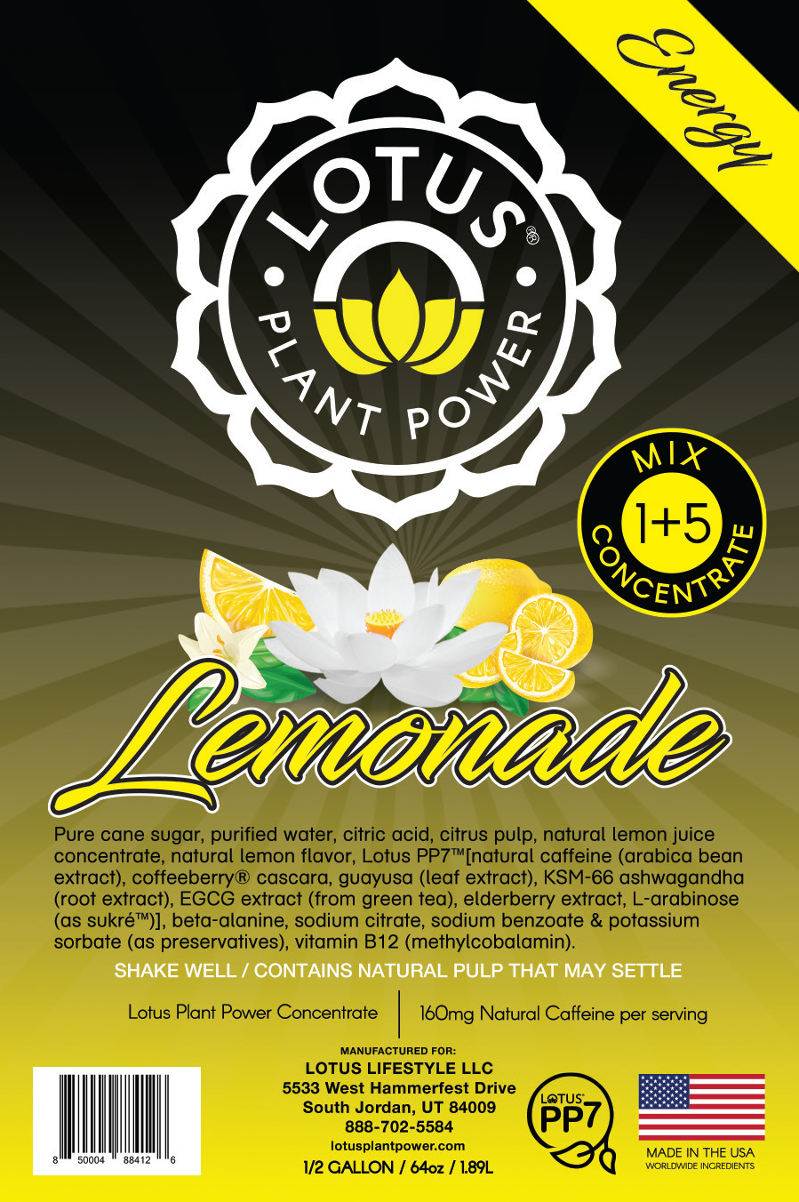 Lotus Plant Power Lemonade Concentrate