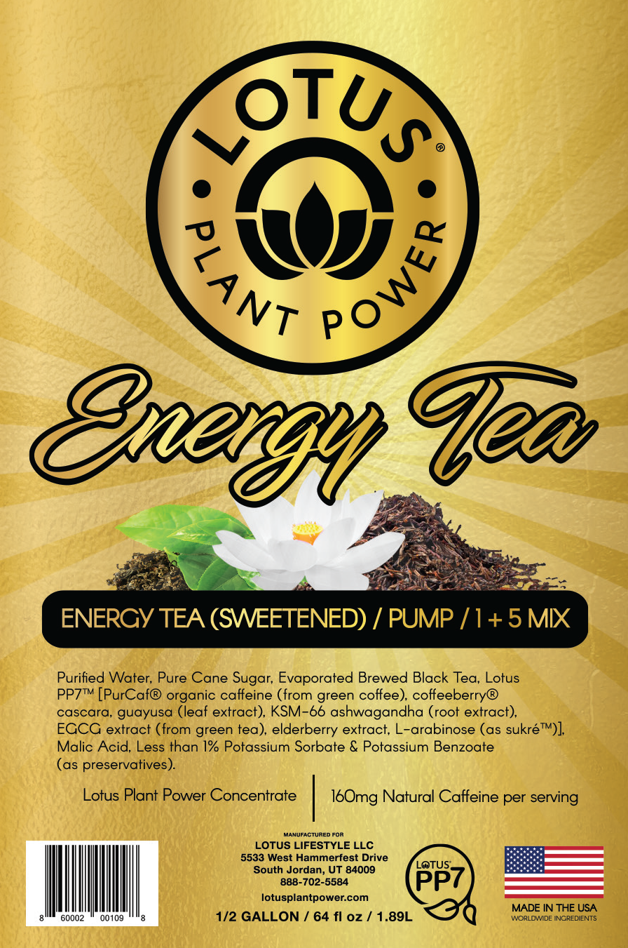 Lotus Energy Tea Concentrate (Naturally Sweetened)