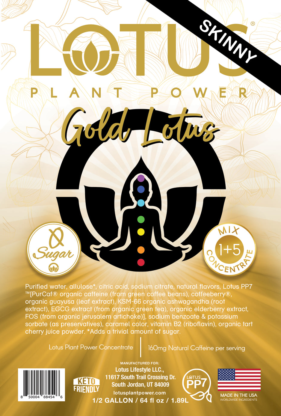 Gold Lotus Plant Power Zero Sugar Concentrate