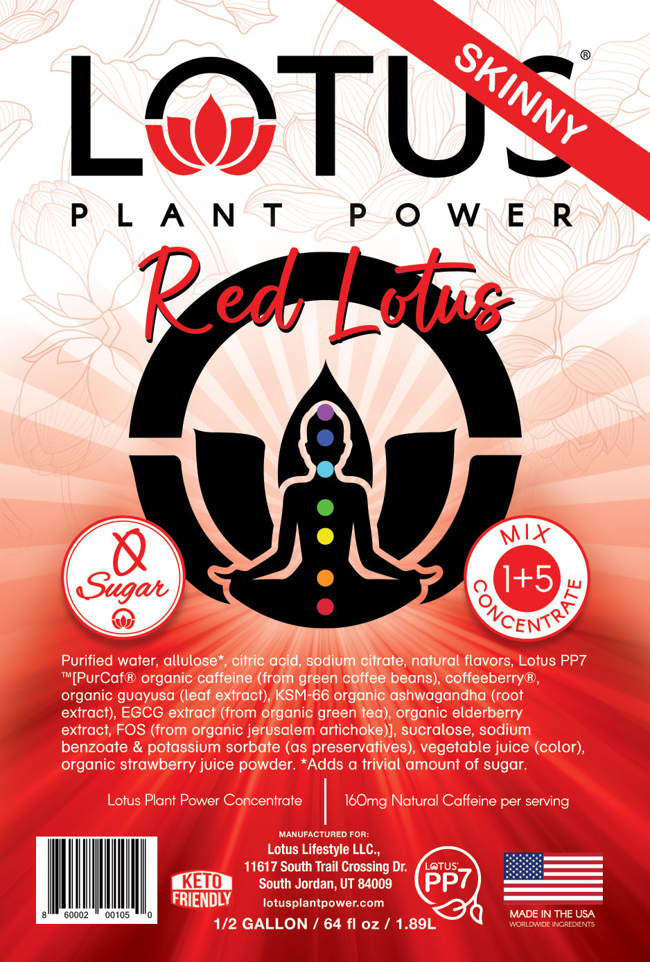 Red Lotus Plant Power Zero Sugar Concentrate