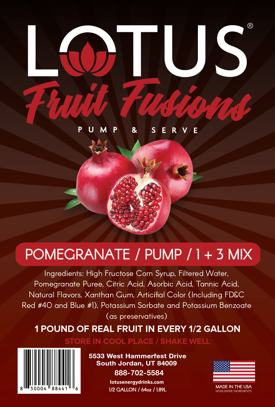 Pomegranate Lotus Fruit Fusion Concentrate
