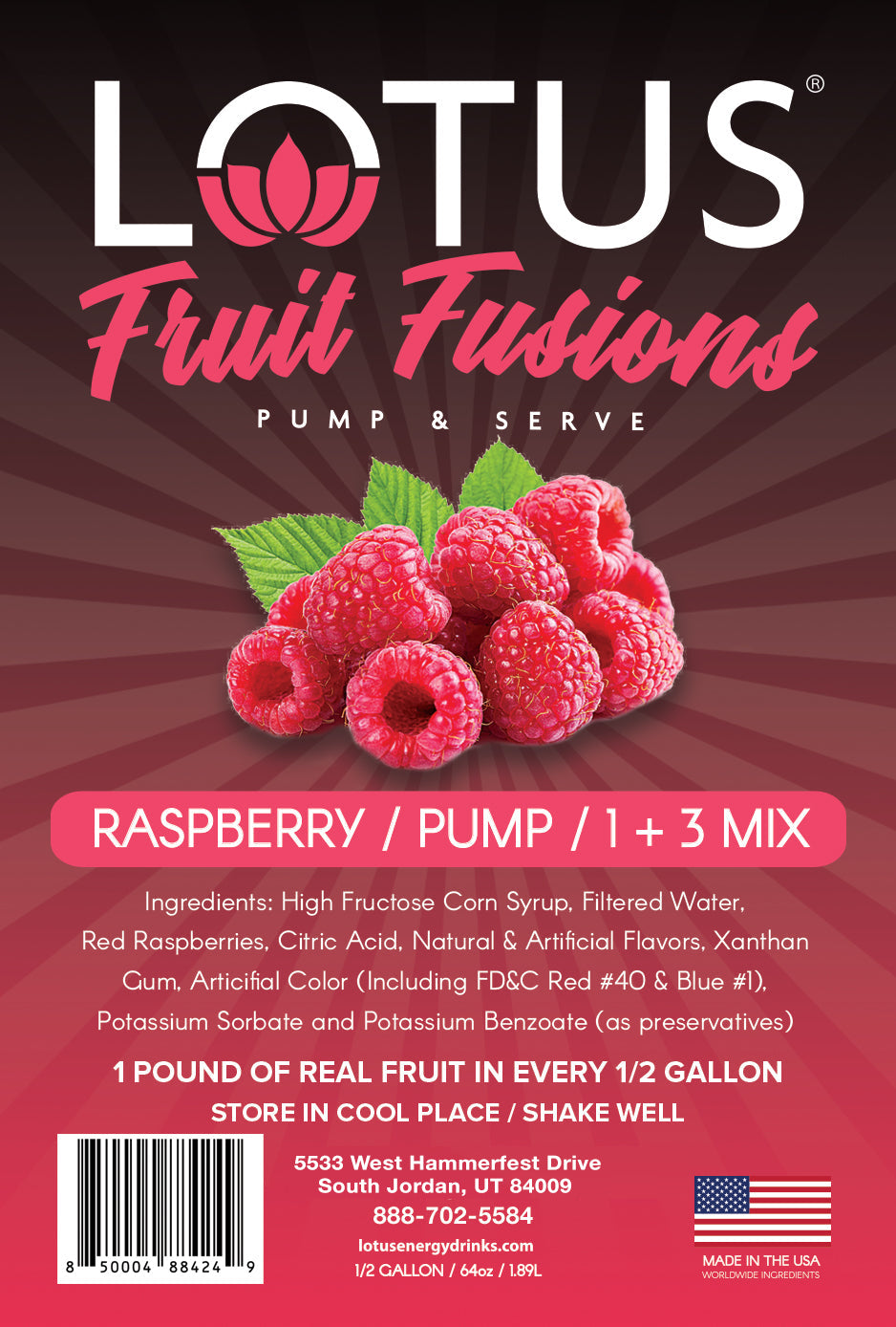 Raspberry Lotus Fruit Fusion Concentrate