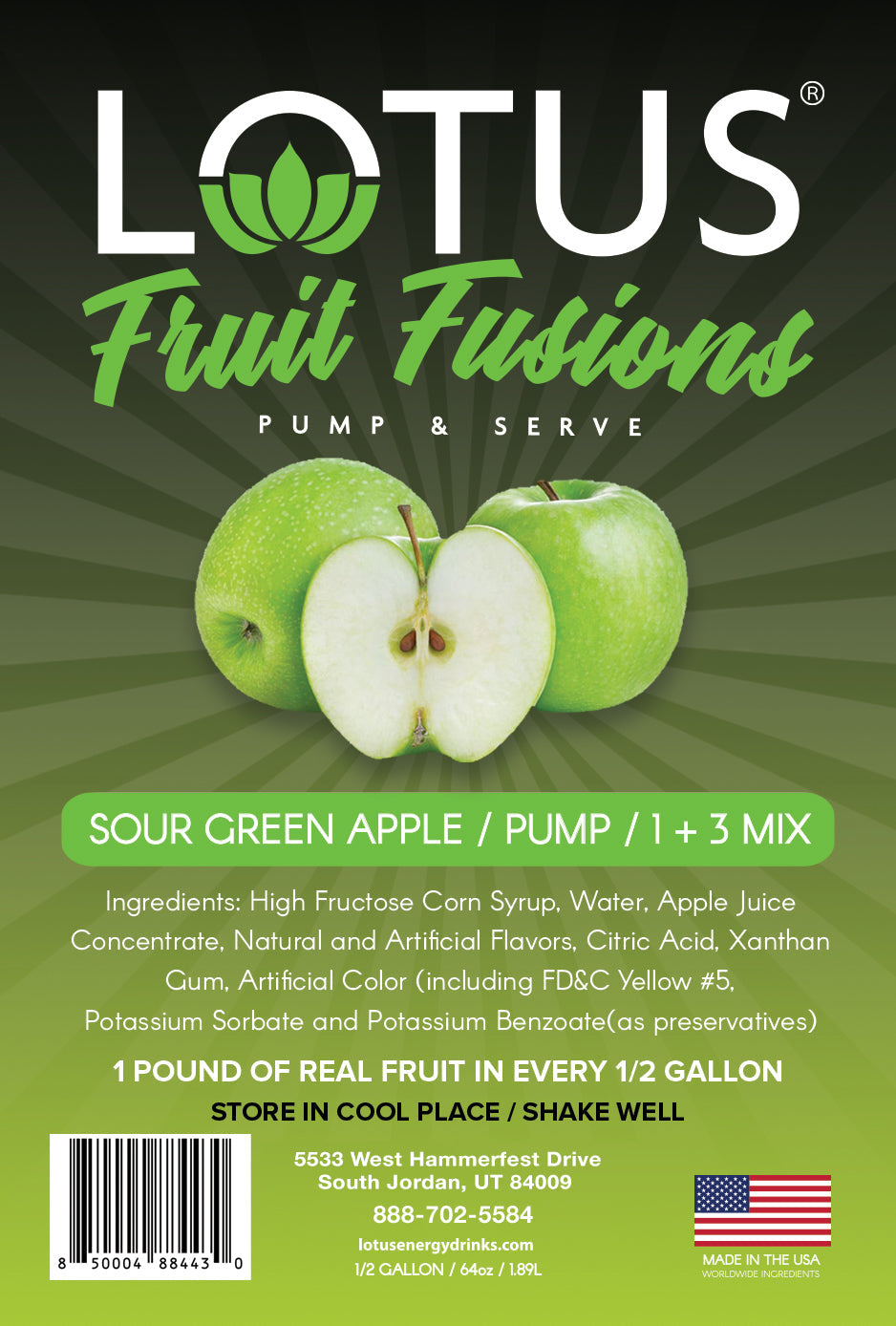 Sour Green Apple Lotus Fruit Fusion Concentrate